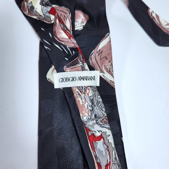 Giorgio Amarani Novelty Necktie Drink Cocktail Tie all over Print - Picture 6 of 7